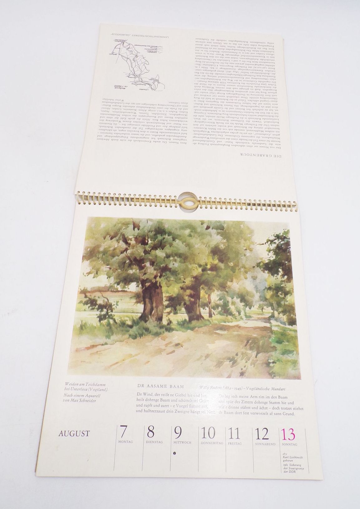 Kalender 1972 Oberlausitzer Kunstverlag Sächsische Gebirgsheimat Kalender 1972 Oberlausitzer Kunstverlag Sächsische Gebirgsheimat