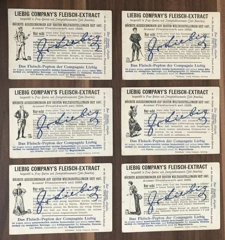 Liebig Serie Nr 423 Sammelbilder Brüderchen und Schwesterchen 6 Stück Liebigbilder