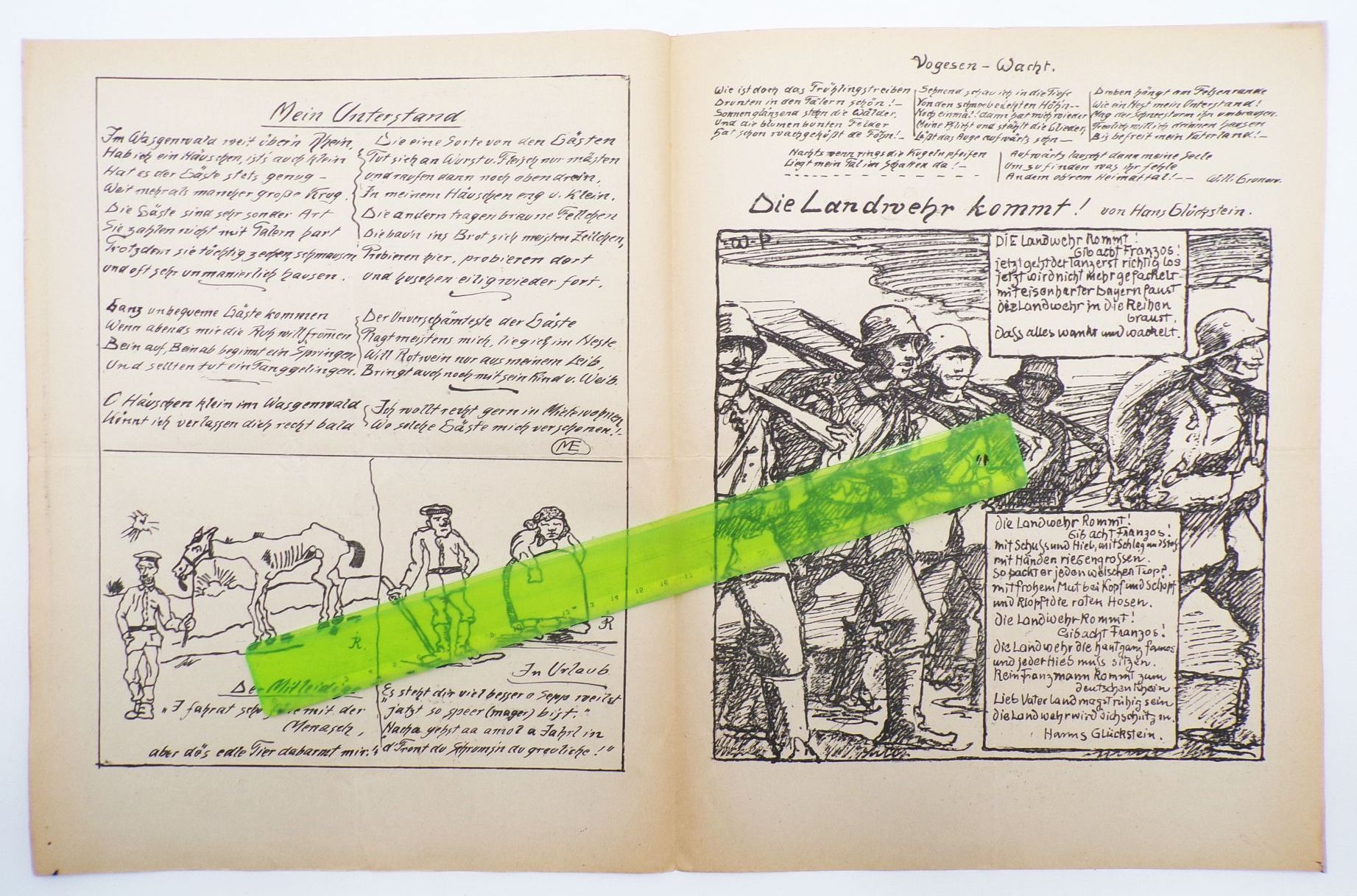 Zeitung 1 Wk Schützengraben Bayerischer Landwehrmann Nummer 7 Laon