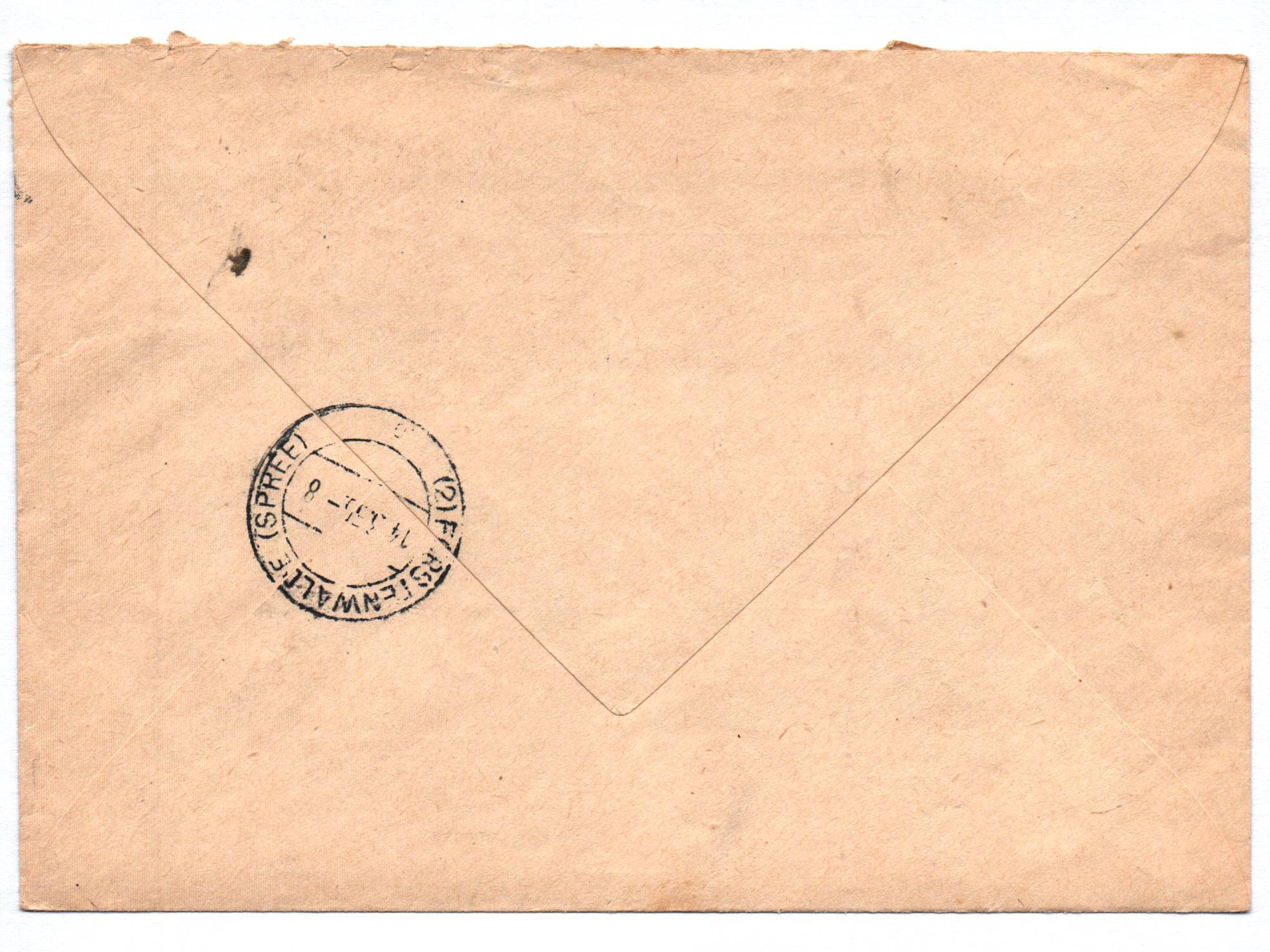 R Brief Berlin Pankow Sportvereinigung Medizin Berlin 1955 DDR R Brief Berlin Pankow Sportvereinigung Medizin Berlin 1955 DDR
