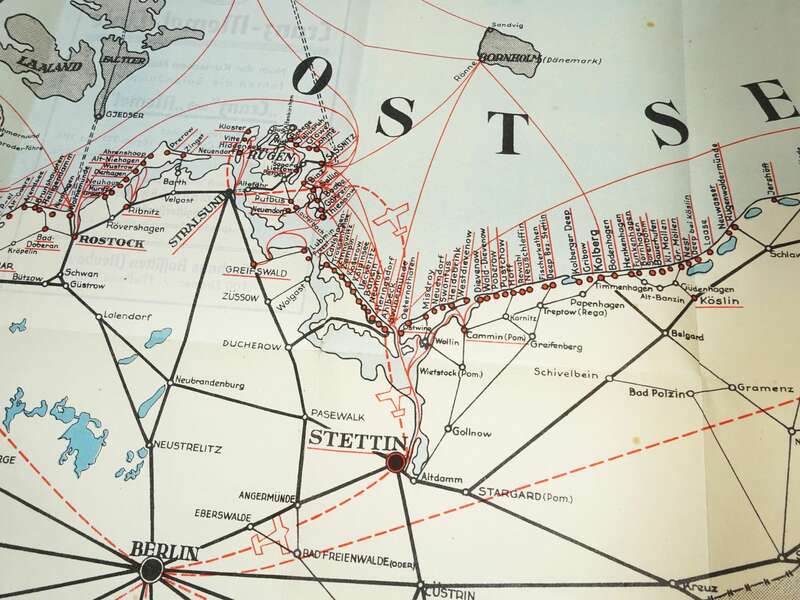 Ferien an der deutschen Ostsee 1936 Ostpreußen Landkarte