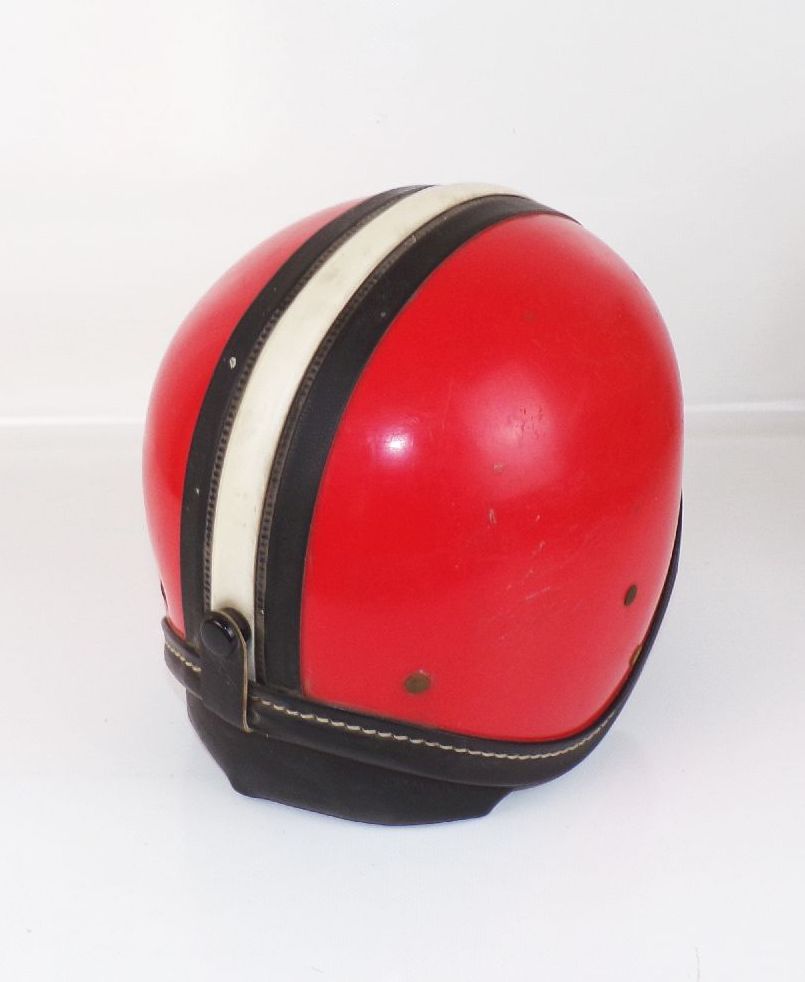 Halbschale Sturzhelm Mopedhelm Größe 55 /56 Sturzhelm Rot DDR 
