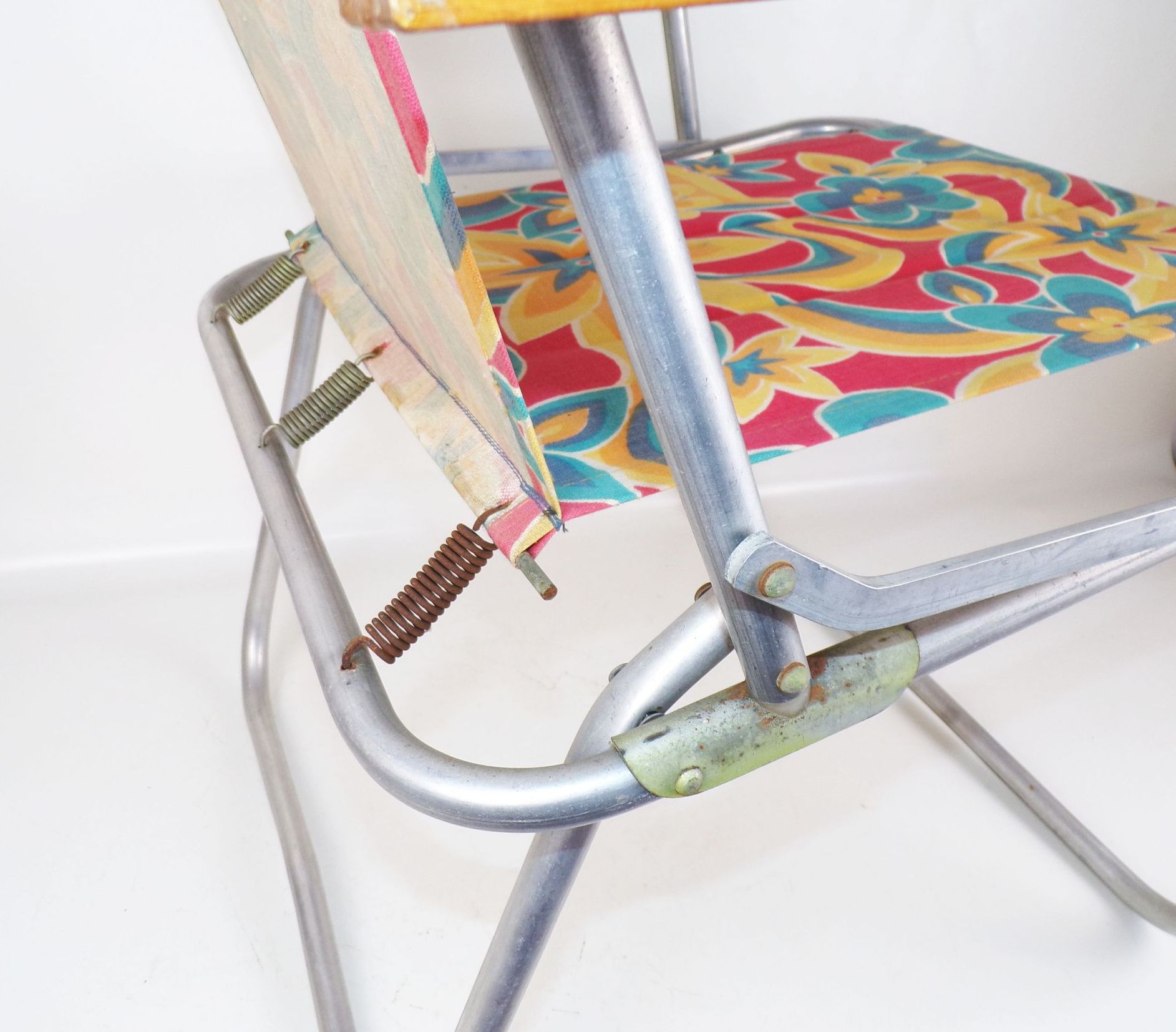 Alter Campingstuhl Klappstuhl 70er Jahre Stoff DDR Retro Look 