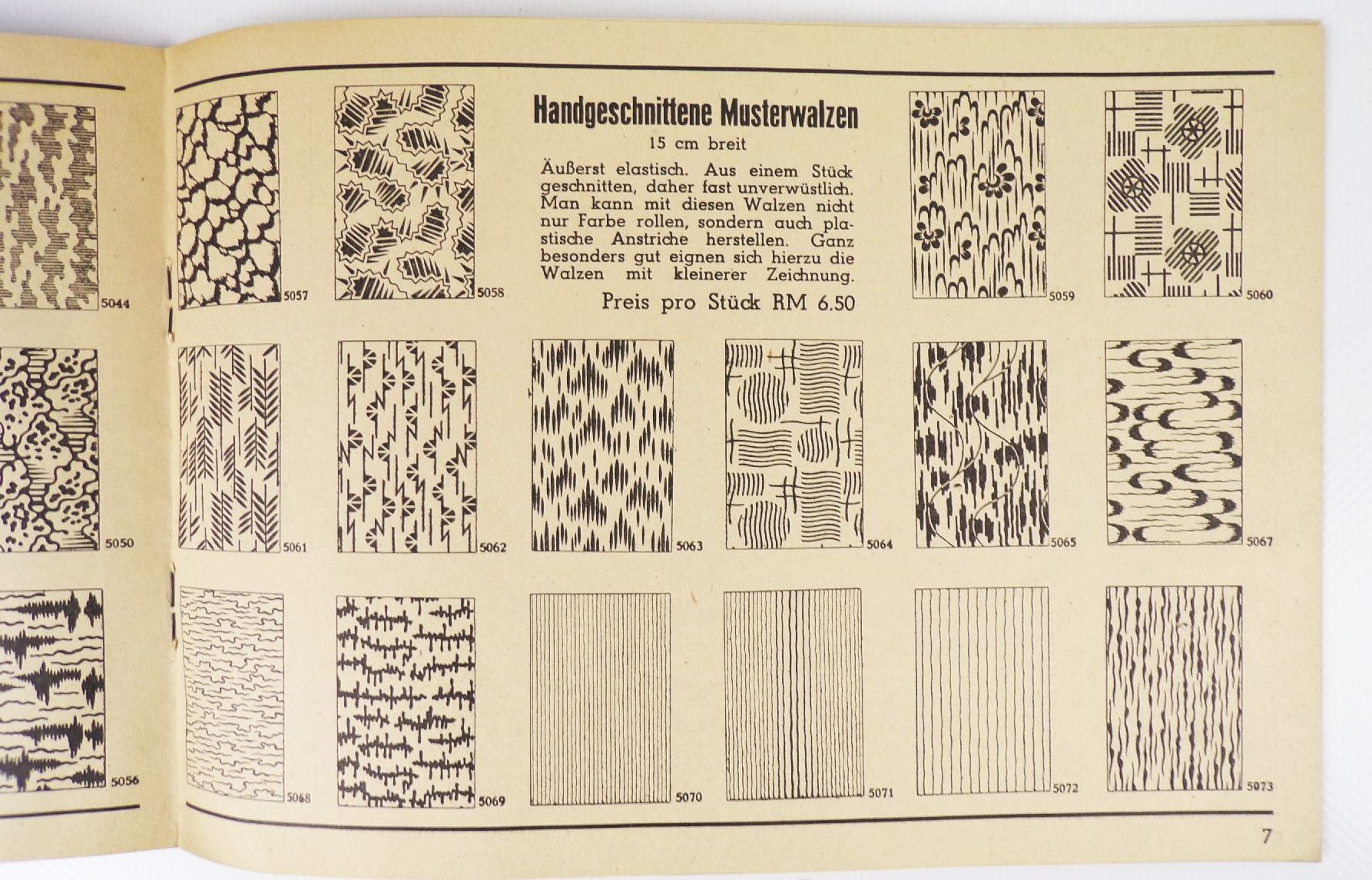 Alter Katalog Karl Alberti Hildesheim Malerwalzen Schablonen um 1930