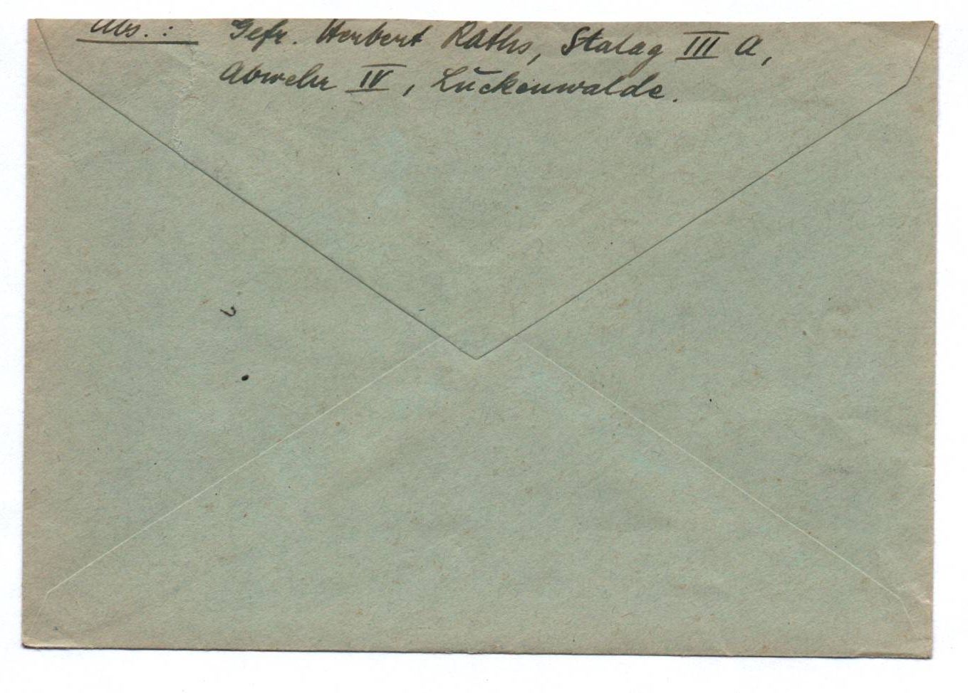 Feldpostbrief Stalag III A Luckenwalde Stempel Poststelle IV Brief 