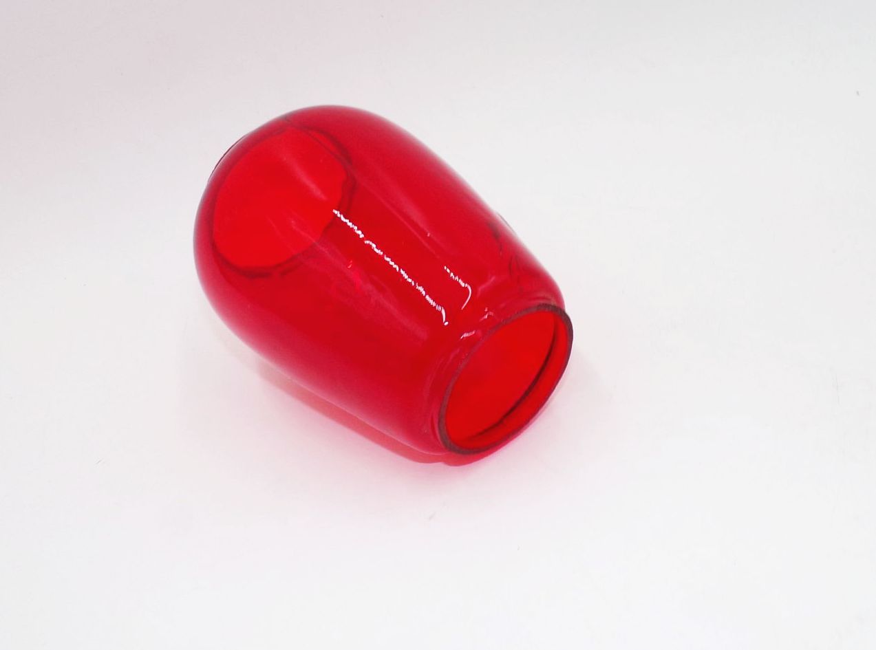 Altes Feuerhand Lampenglas Rot Ersatzglas 