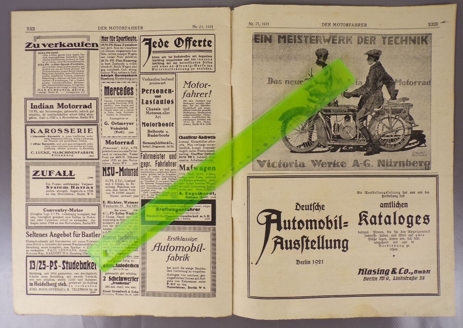 Der Motorfahrer Allgemeiner deutscher Automobil Club 1921 Nr 21 Oldtimer Der Motorfahrer Allgemeiner deutscher Automobil Club 1921 Nr 21 Oldtimer