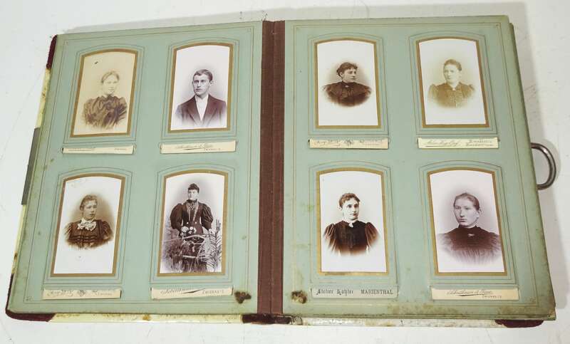 Fotoalbum CDV Kabinettfotos um 1900 Schedewitz Stettin 