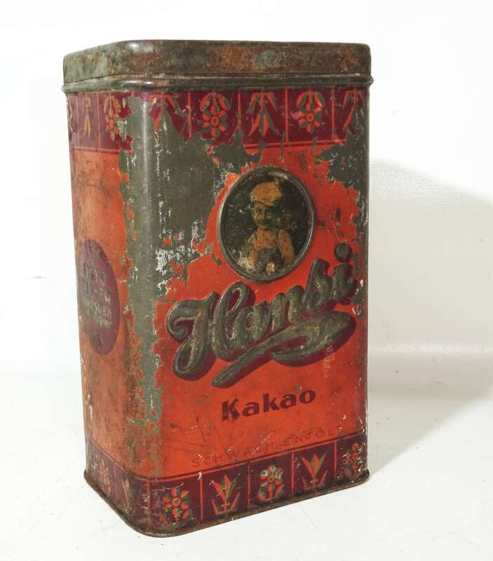 Alte Hansi Rüger Blechdose Kakao Vintage Sammler Deko 