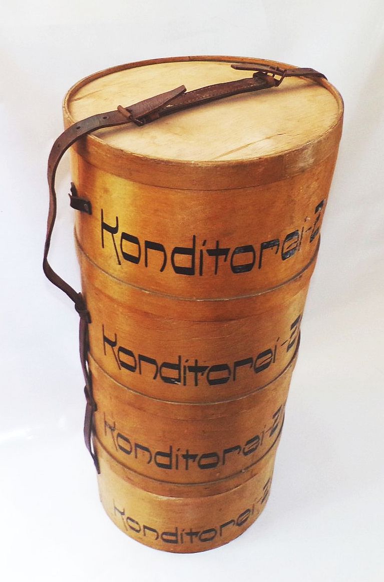 Alte Spanschachtel Tortenschachtel Konditorei Transportbox um 1910 bis 1930 Alte Spanschachtel Tortenschachtel Konditorei Transportbox um 1910 bis 1930