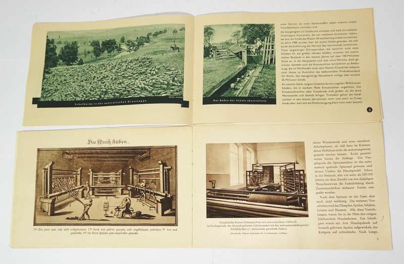 Tuchhaus Michovius Cottbus Reklame Hefte Wolle Tuchmacherei 1930er 