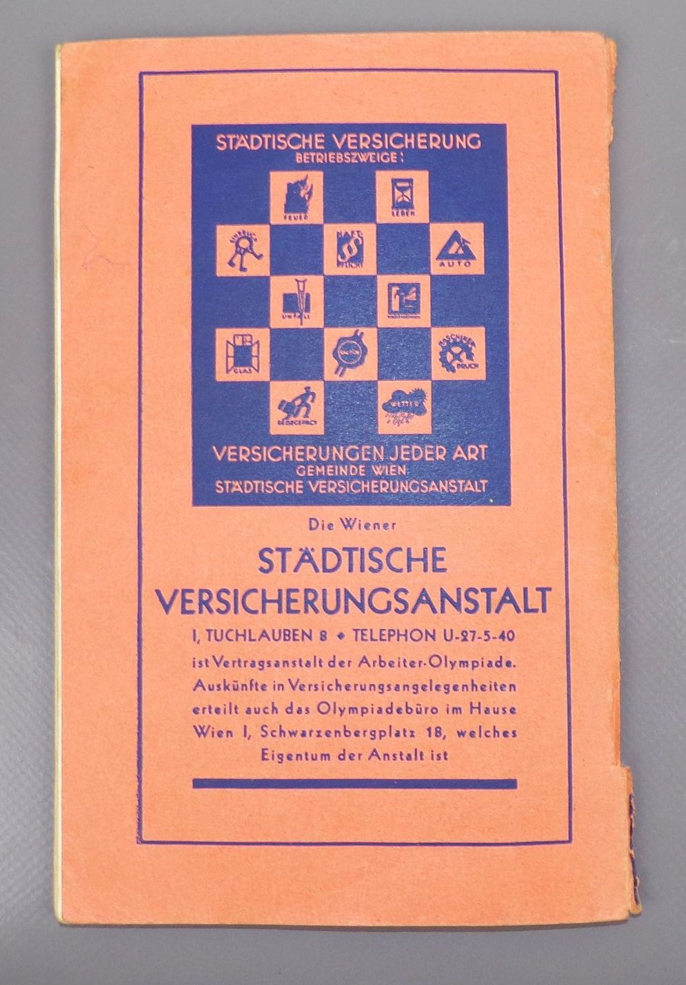 Wien 2 Arbeiter Olympiade 1931 Festführer Sozialisten Sportinternationale 