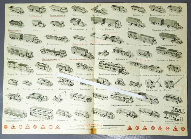 Wiking Vehrkehrsmodelle 1963 Modellautos Prospekt 