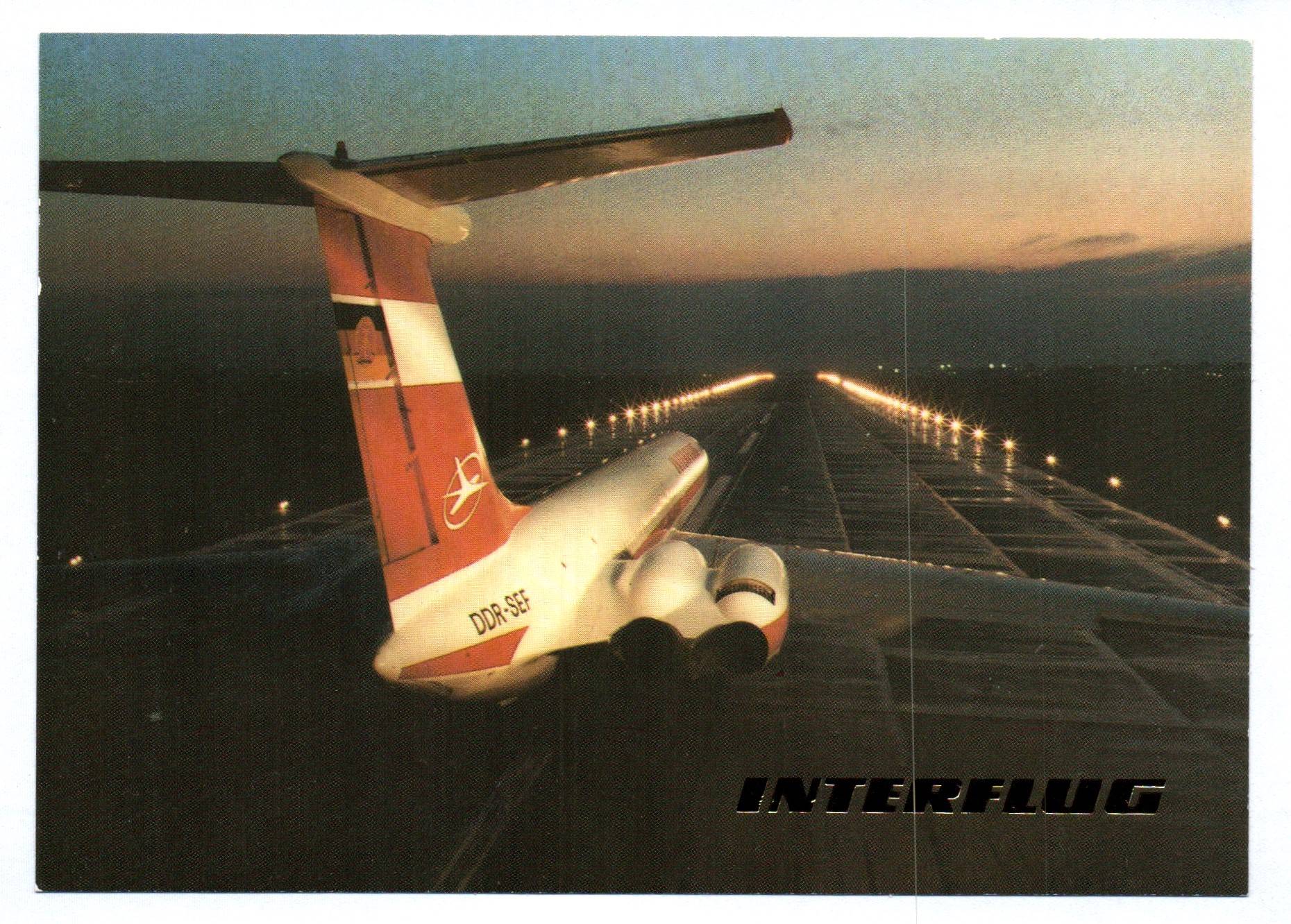 Foto Ak Flugzeug IL-62 beim Start DDR Interflug Foto Ak Flugzeug IL-62 beim Start DDR Interflug