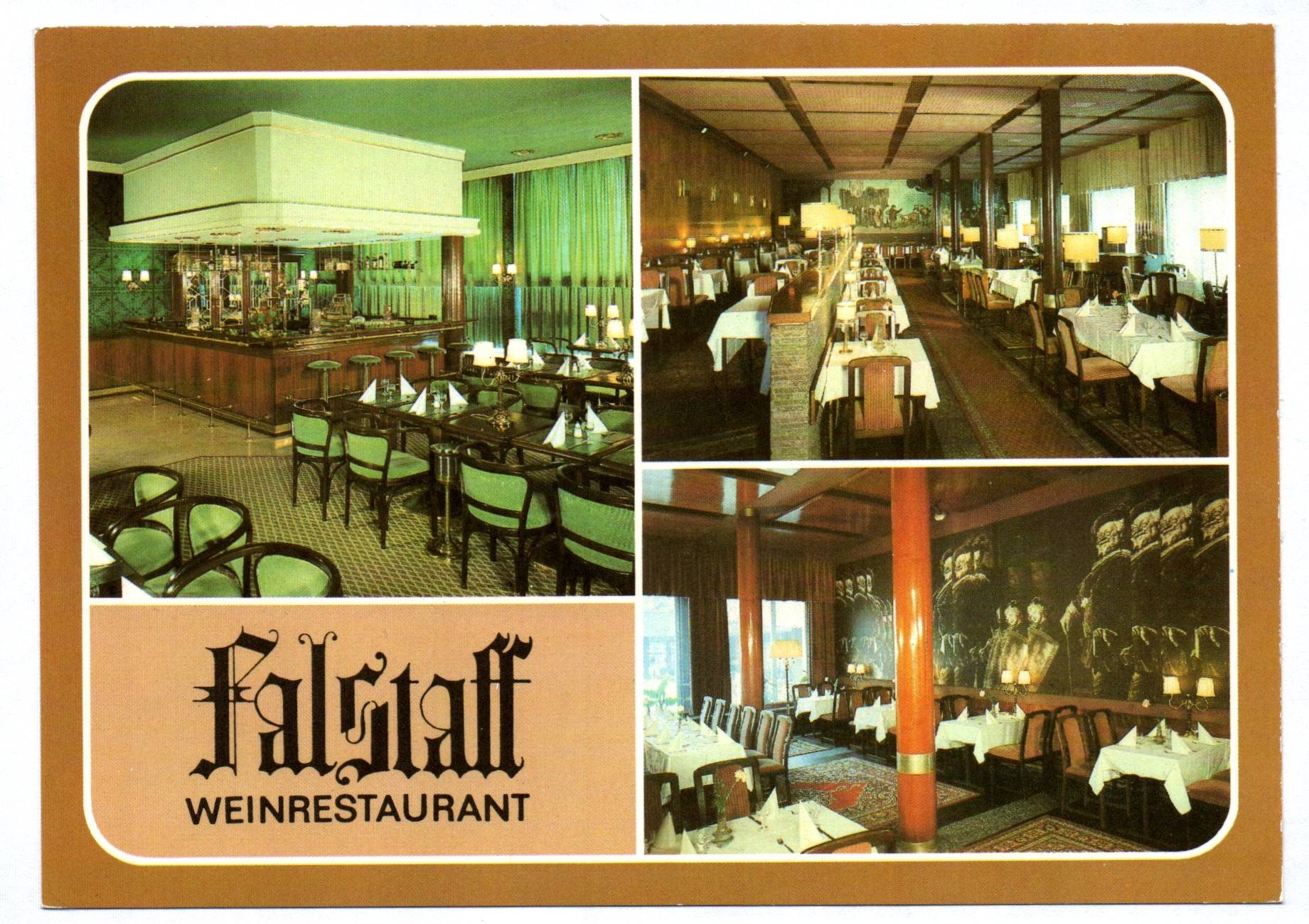 Ak Messestadt Leipzig 1984 HO Weinrestaurant Falstaff