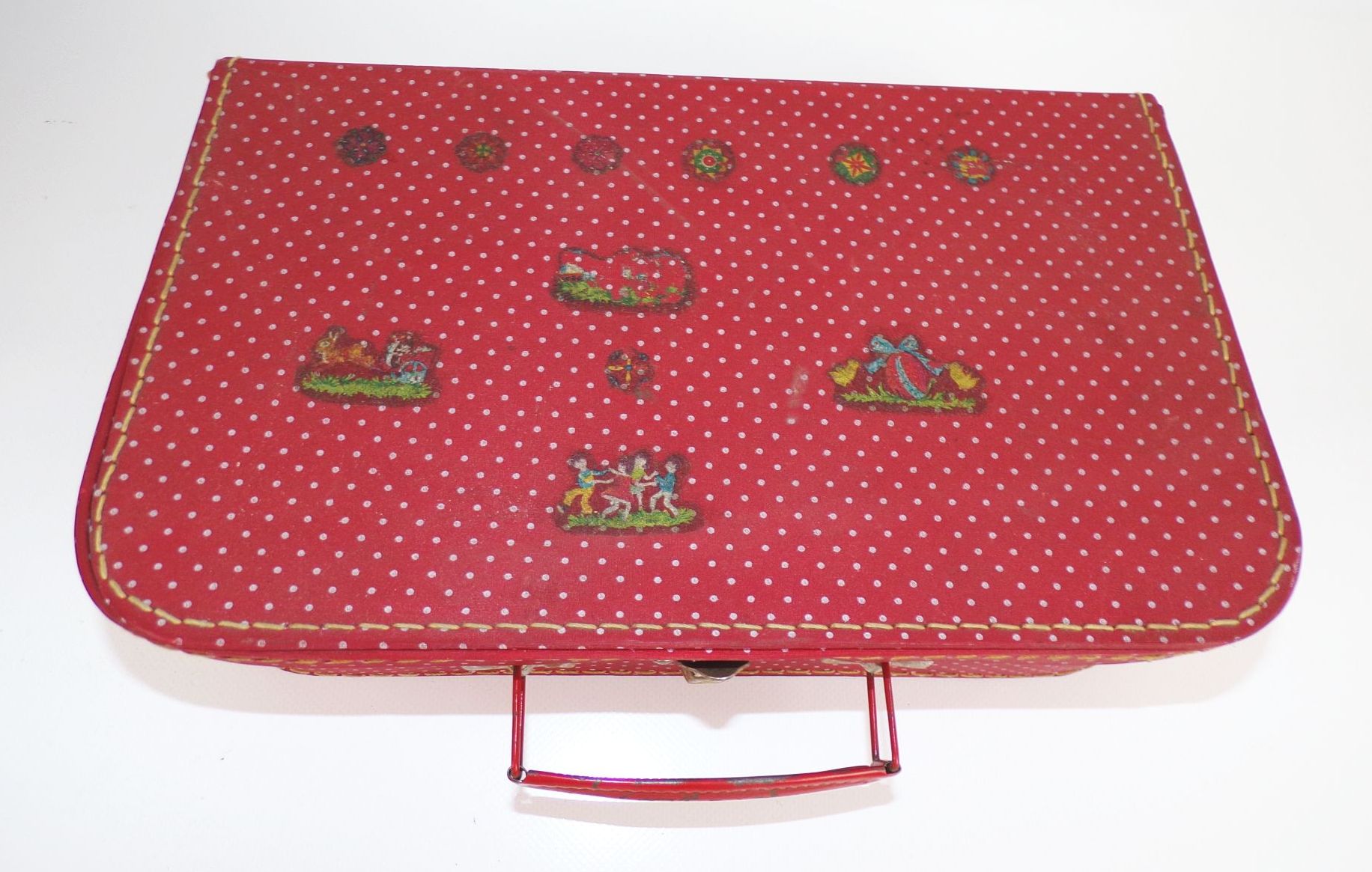 Alter Koffer Kinderkoffer Rot 60 er 70er DDR Tragekoffer Spielzeugkoffer Alter Koffer Kinderkoffer Rot 60 er 70er DDR Tragekoffer Spielzeugkoffer