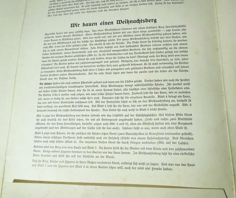 Werkmappe 4 Adventskalender Weihnachtsberg Max Noack & Meinhold Dresden 1930er !