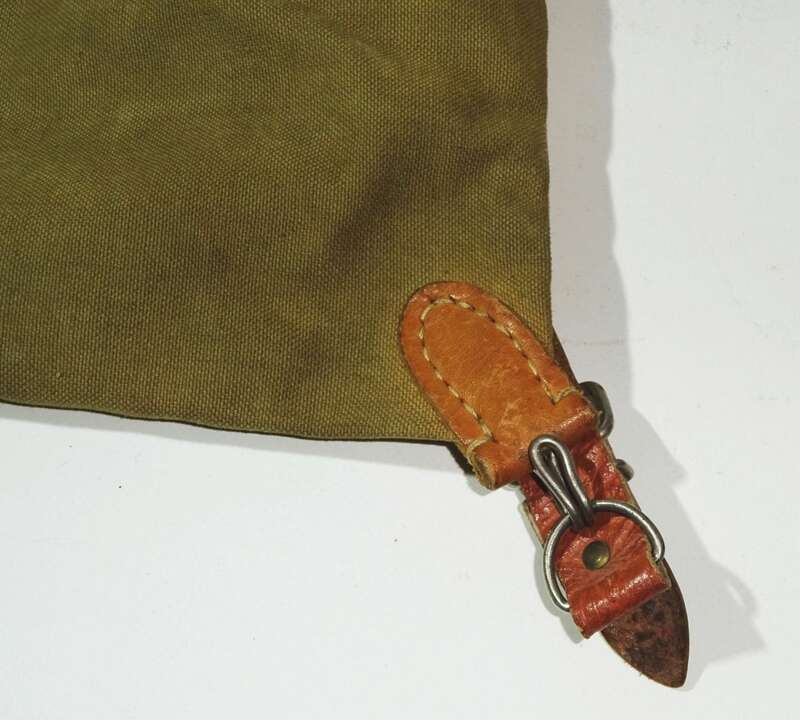 Alter Wanderrucksack DDR Leder Leinen Rucksack 