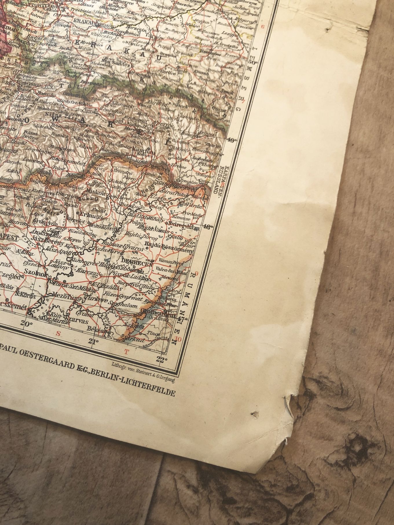 Karte Deutsches Reich Übersicht und Eisenbahnverkehr