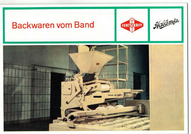 VEB Fortschritt Neustadt Backwaren am Band Habämfa 1972 DDR Industrie (H3 