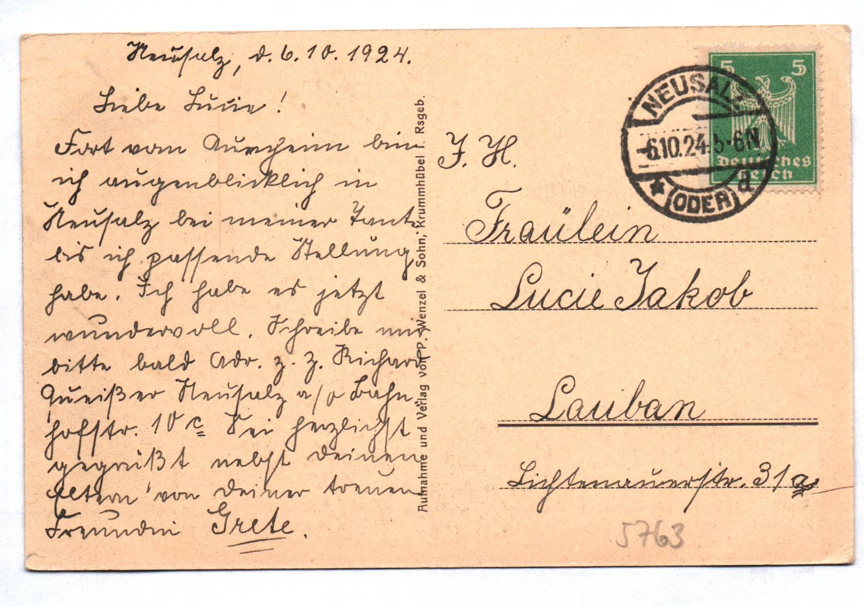 AK Wolfshau im Riesengebirge 1924