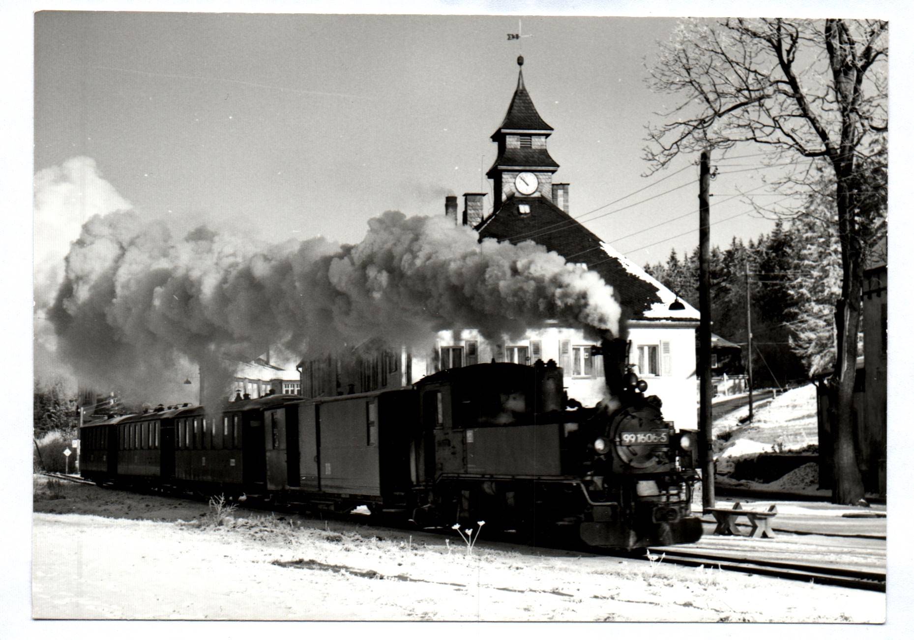 Altes Foto Dampflok 99 1606-5 Eisenbahn Foto Jöhstadt