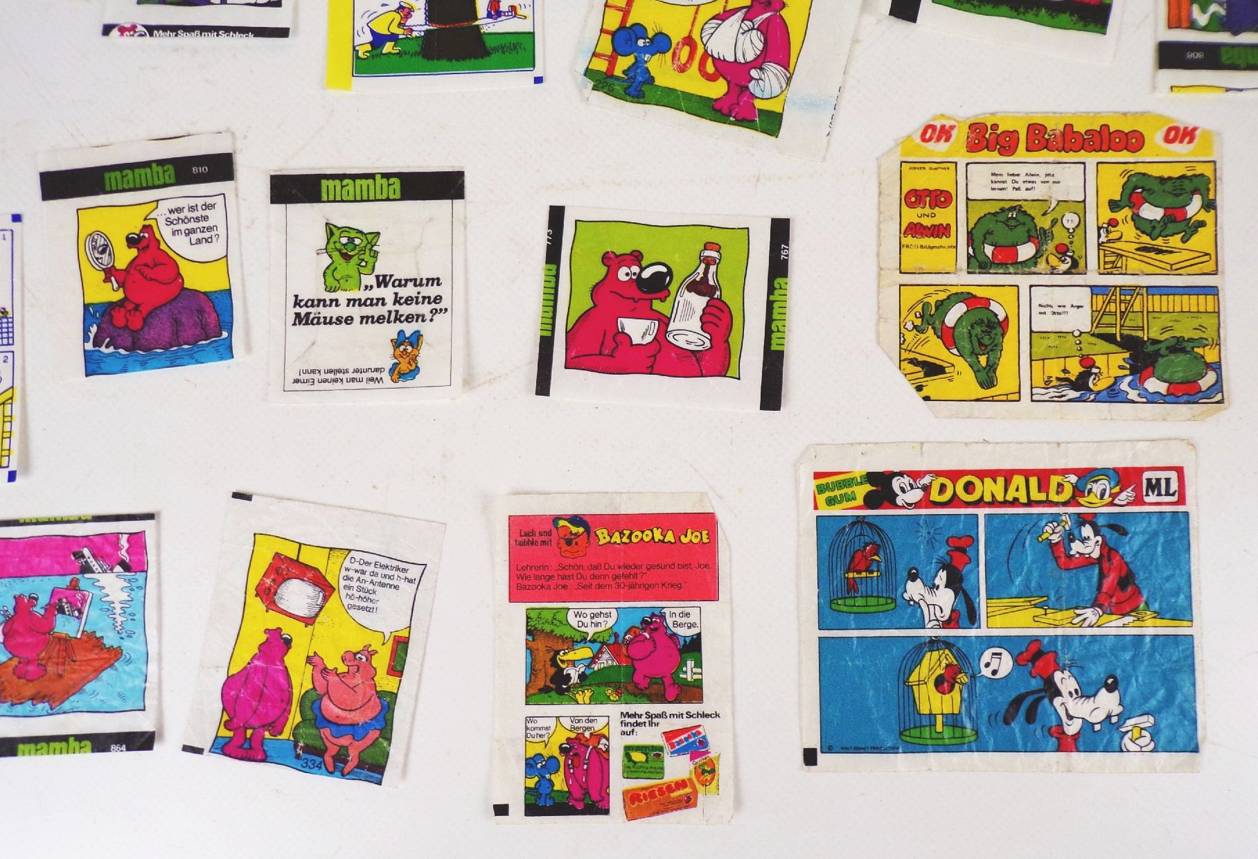 Konvolut Kaugummibilder Big Babaloo Micky Maus Donald 