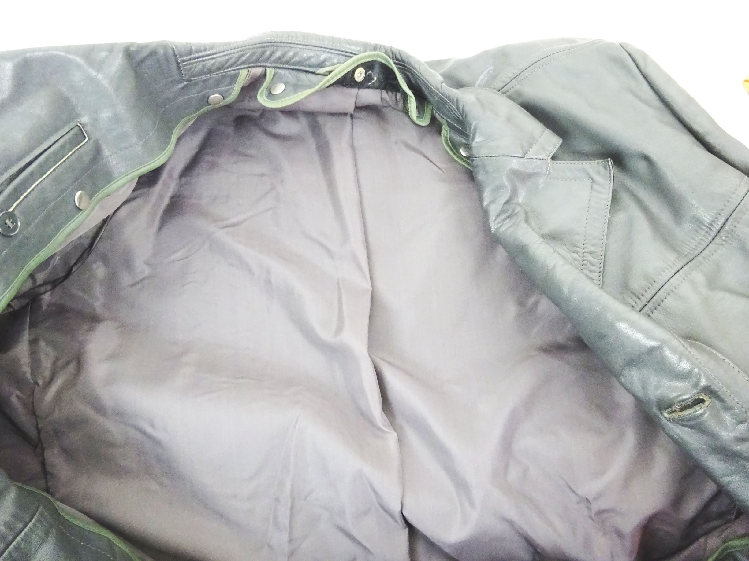 DDR Herren Mantel Ledermantel Größe 53 Nikartor Grau Vintage DDR Herren Mantel Ledermantel Größe 53 Nikartor Grau Vintage