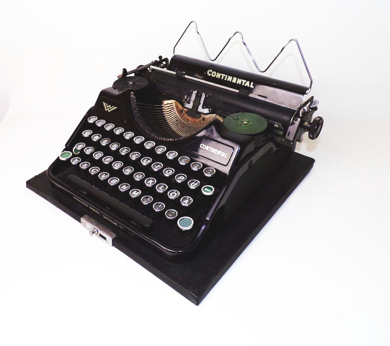 Alte Schreibmaschine Wanderer Continental Schwarz Koffer Deko typewriter
