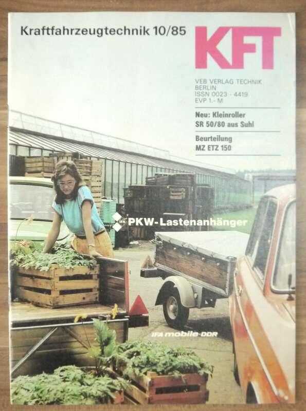 Lkraftfahrzeugtechnik Oktober 1985 KFT Kleinroller SR 50 80 aus Suhl MZ ETZ 150