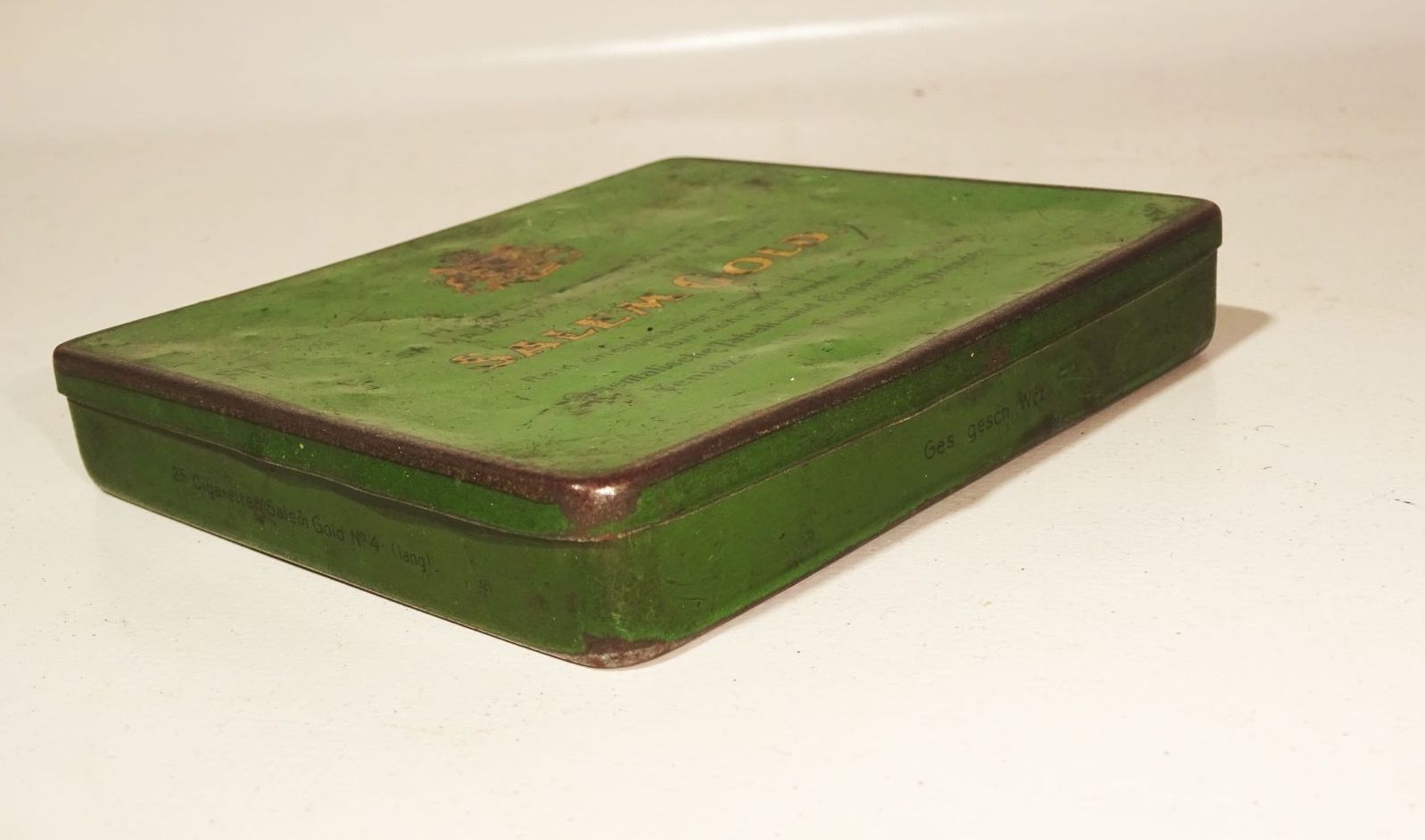 Alte Blechdose Salem Gold Grün Dose Zigaretten Yenidze Dresden