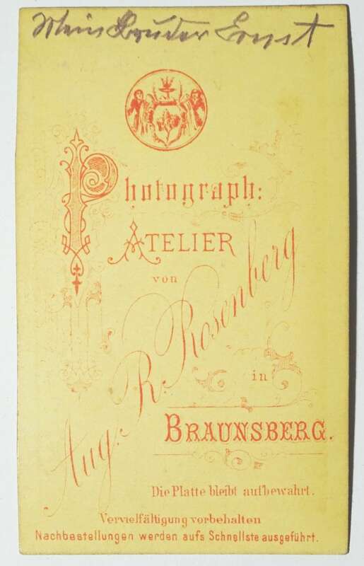 CDV Foto Soldat um 1880 Rosenberg Braunsberg Ostpreussen 