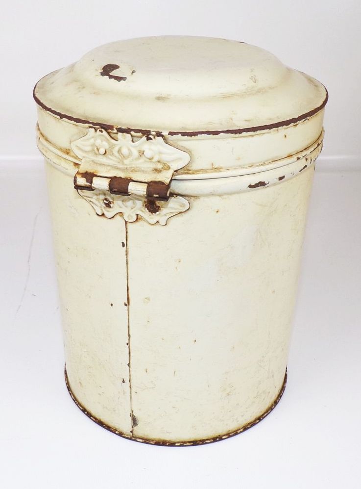 Alte Mehldose Blechdose Mehl Behälter Vintage Shabby Chic Deko