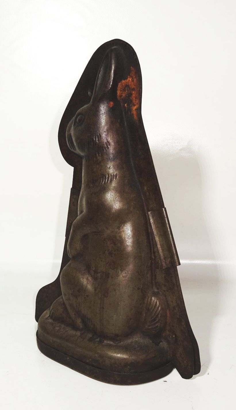 Alte Schokoladenform Osterhase großer Hase Konditor 