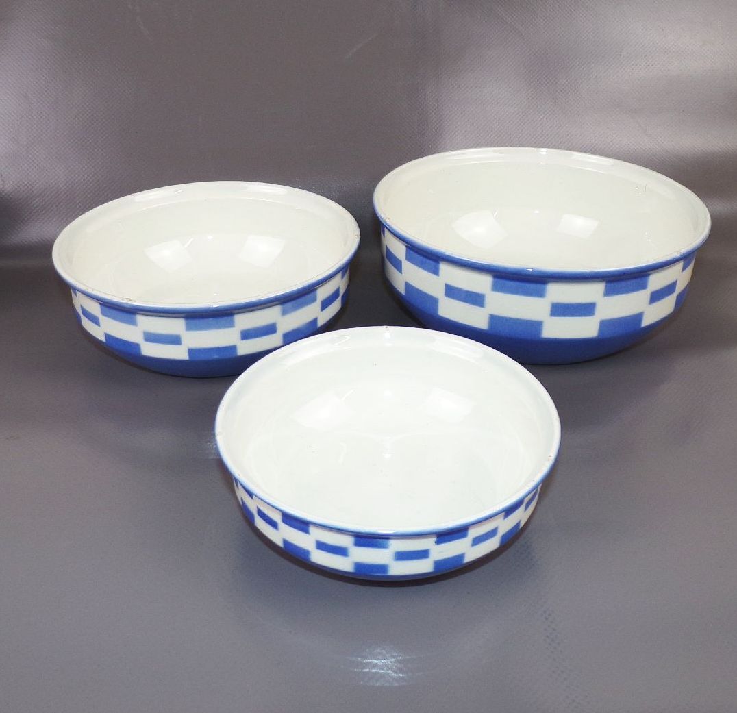 Altes Schüssel Spritzdekor Set 5 Keramik Schalen Küche Vintage 