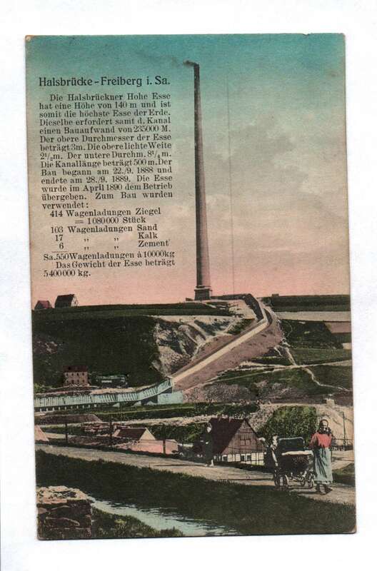 Ak Halsbrücke Freiberg i. Sa. Postkarte 1908