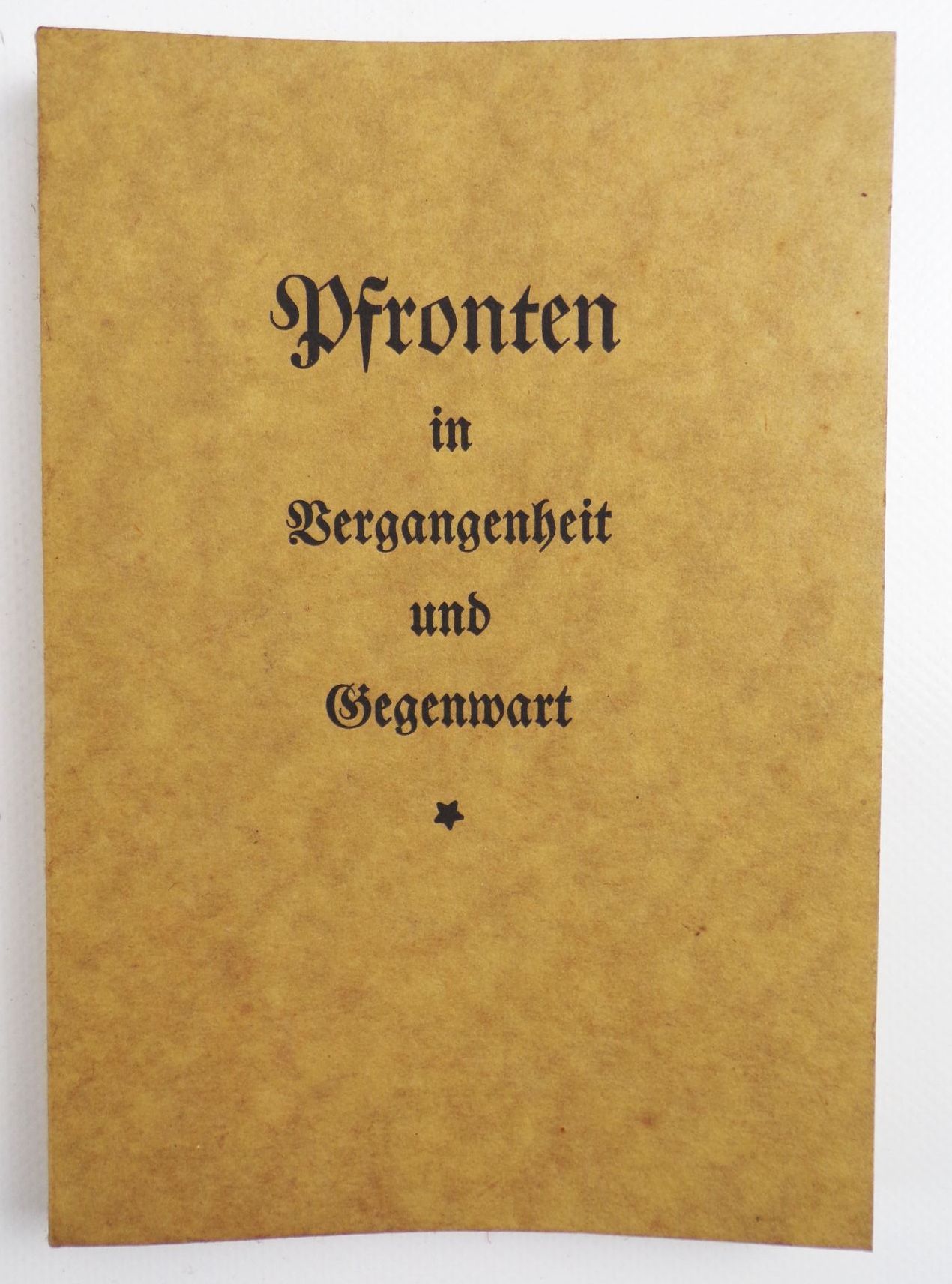 Pfronten in Vergangenheit und Gegenwart 1925 Ein Beitrag zur Heimatkunde