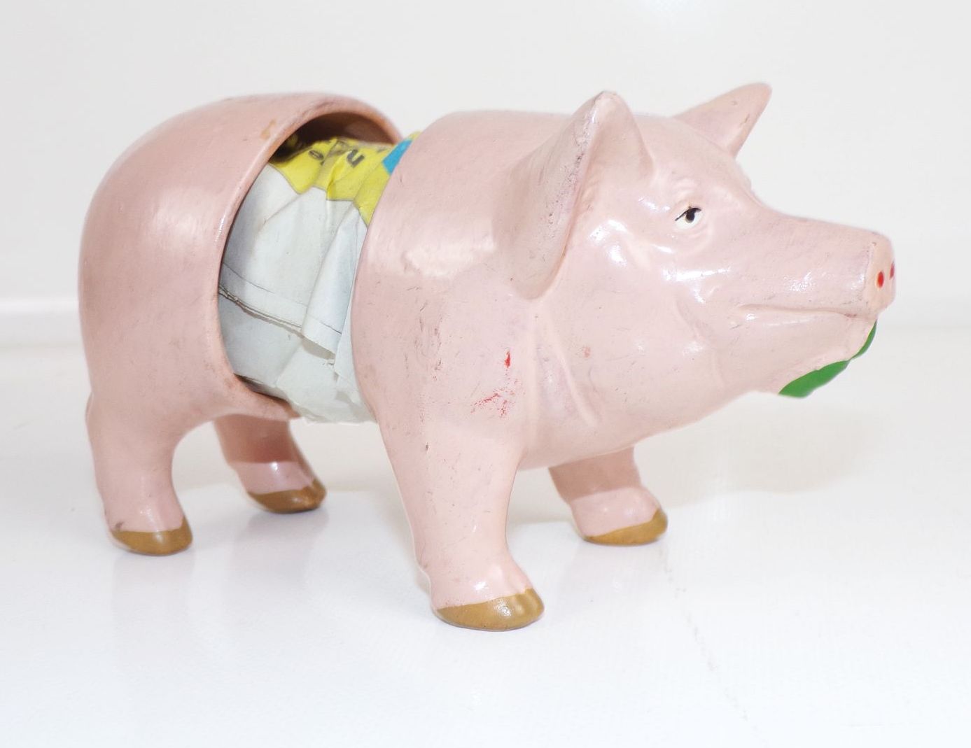 Altes Wurstschwein Salamischwein Metzger Fleischer Deko Schwein 