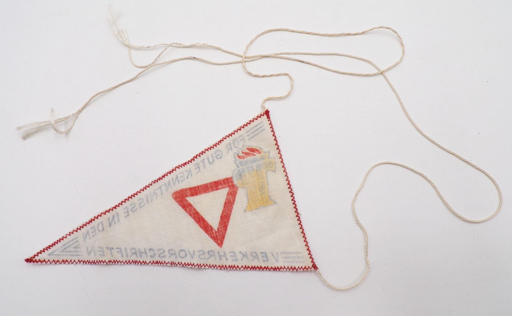 Alter Fahrrad Wimpel Junge Pioniere Für gute Kenntnisse Verkehrsvorschriften