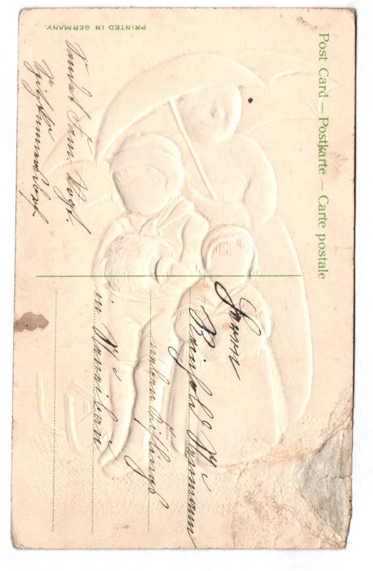 Geprägte Ak Kinder mit Schneemann Frohes Neujahr um 1905