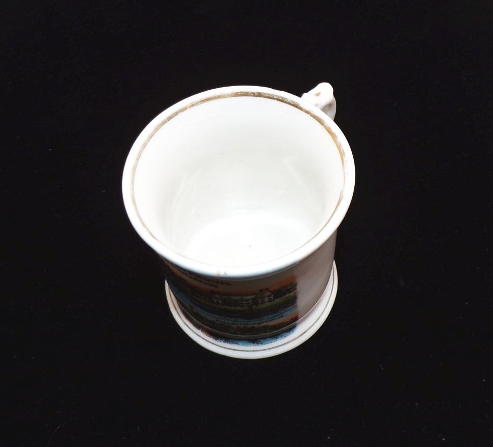 Alte Andenken Tasse Pillnitz Ansichten Friedrichsgrund Schlossgarten um 1900