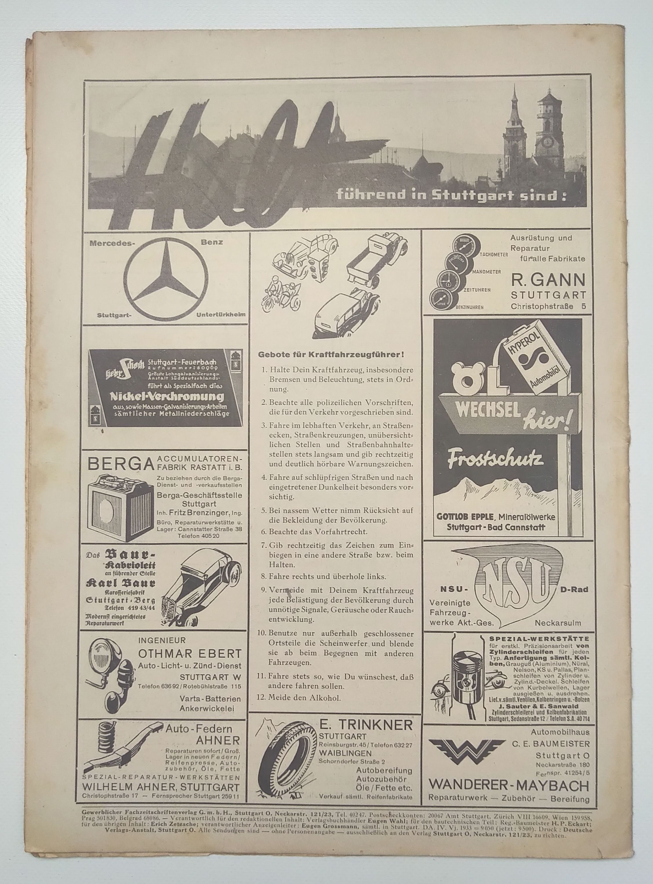 Unser Schwabenland Zeitung 1934 Nr 1 Stuttgart Winter im Schwarzwald