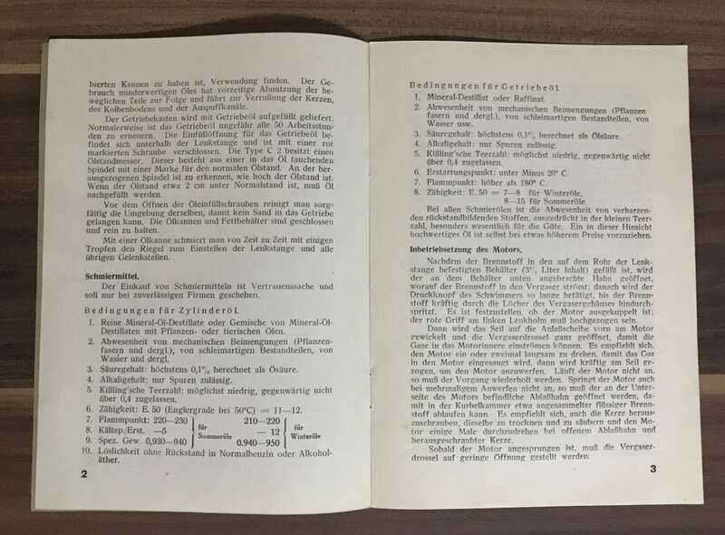 Siemens Betriebsanleitung Leichtfräse Type C2 alte Anleitung