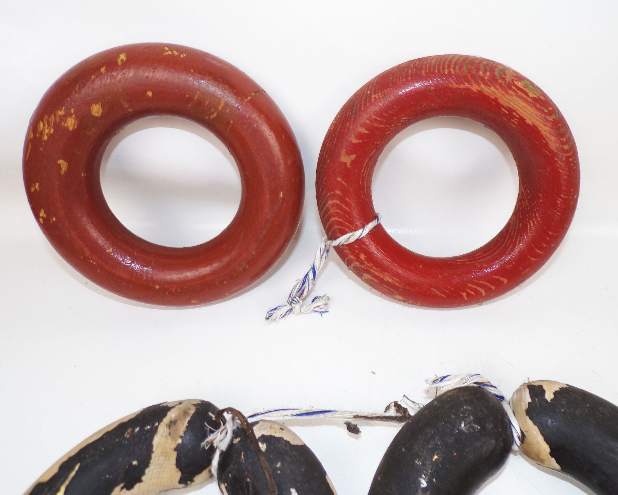 Alte Metzger Würste aus Holz Fleischerei Schaufenster Deko Atrappen 