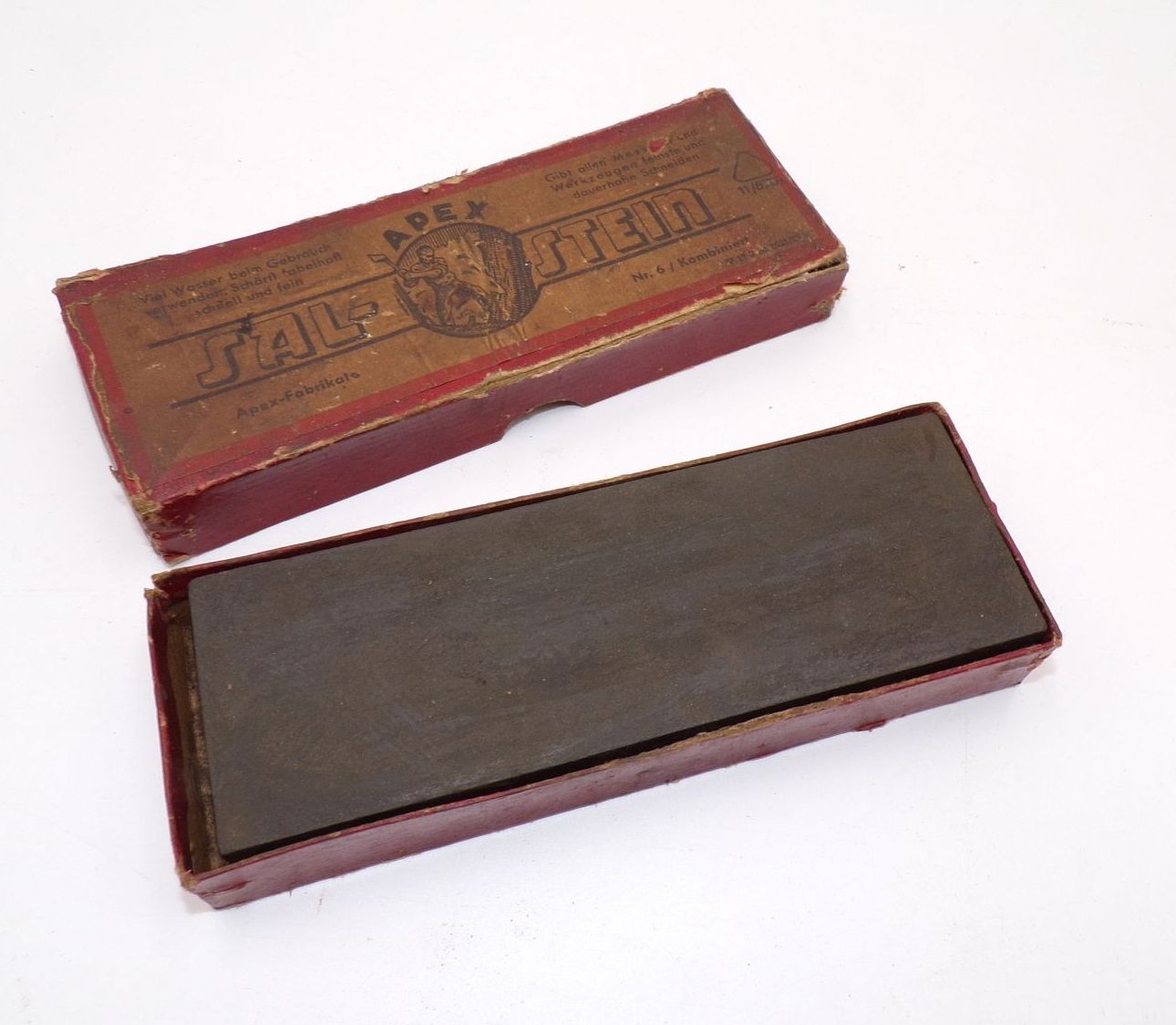 Apex Sal Stein Abziehstein Wetzstein Schleifstein OVP