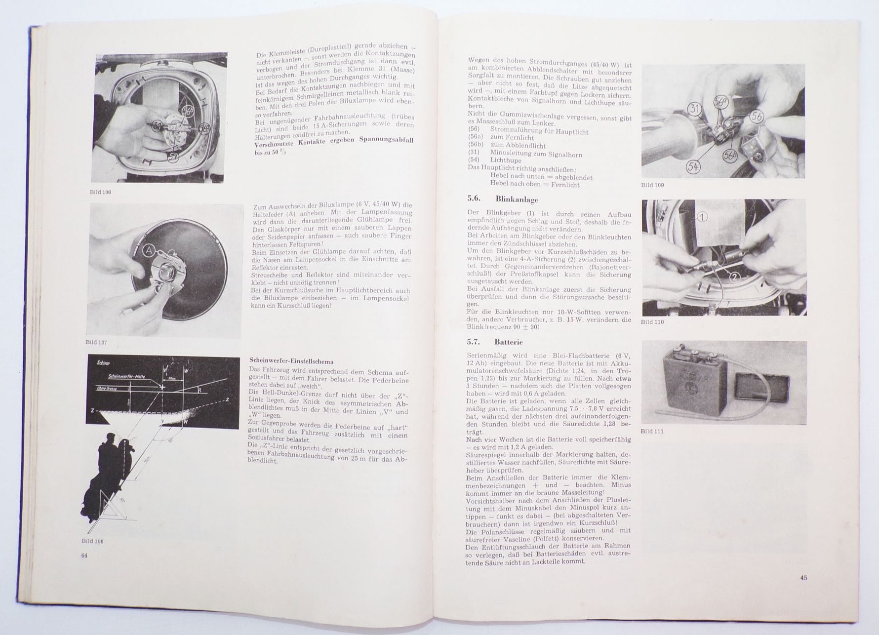 Reparaturhandbuch für die MZ Motorräder ES175/2 und ES250/2 DDR