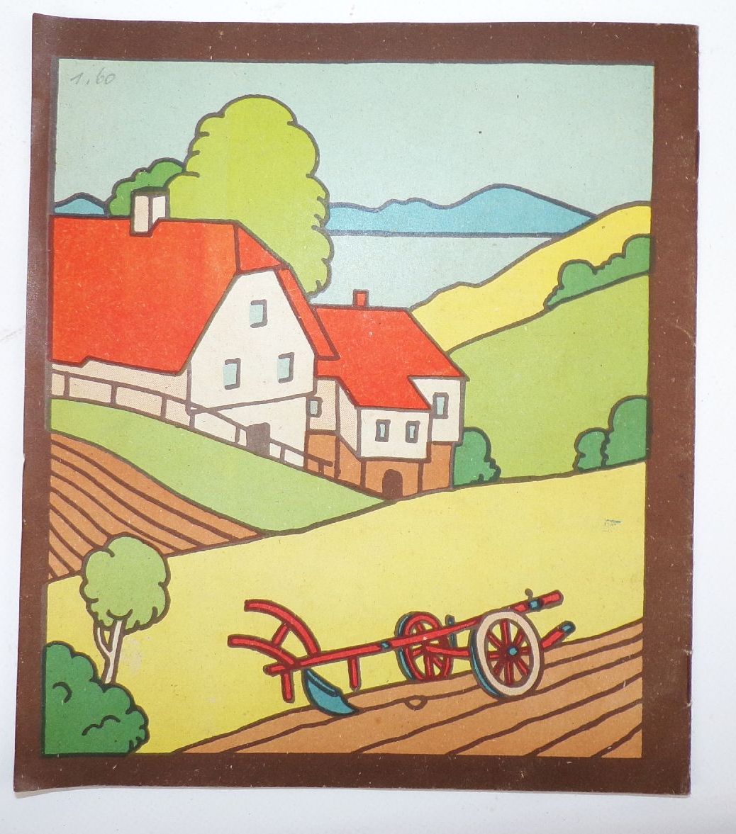 Altes Malbuch Bauer Landwirtschaft 