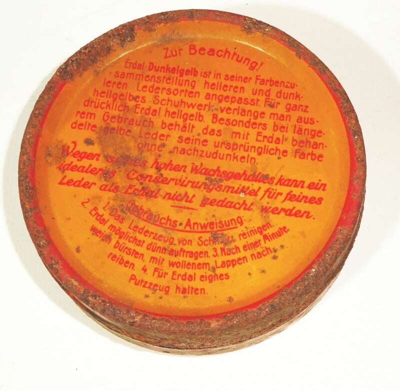 Alte Erdal Blechdose Wachs Glanz Creme Frosch 1930er Deko Reklame