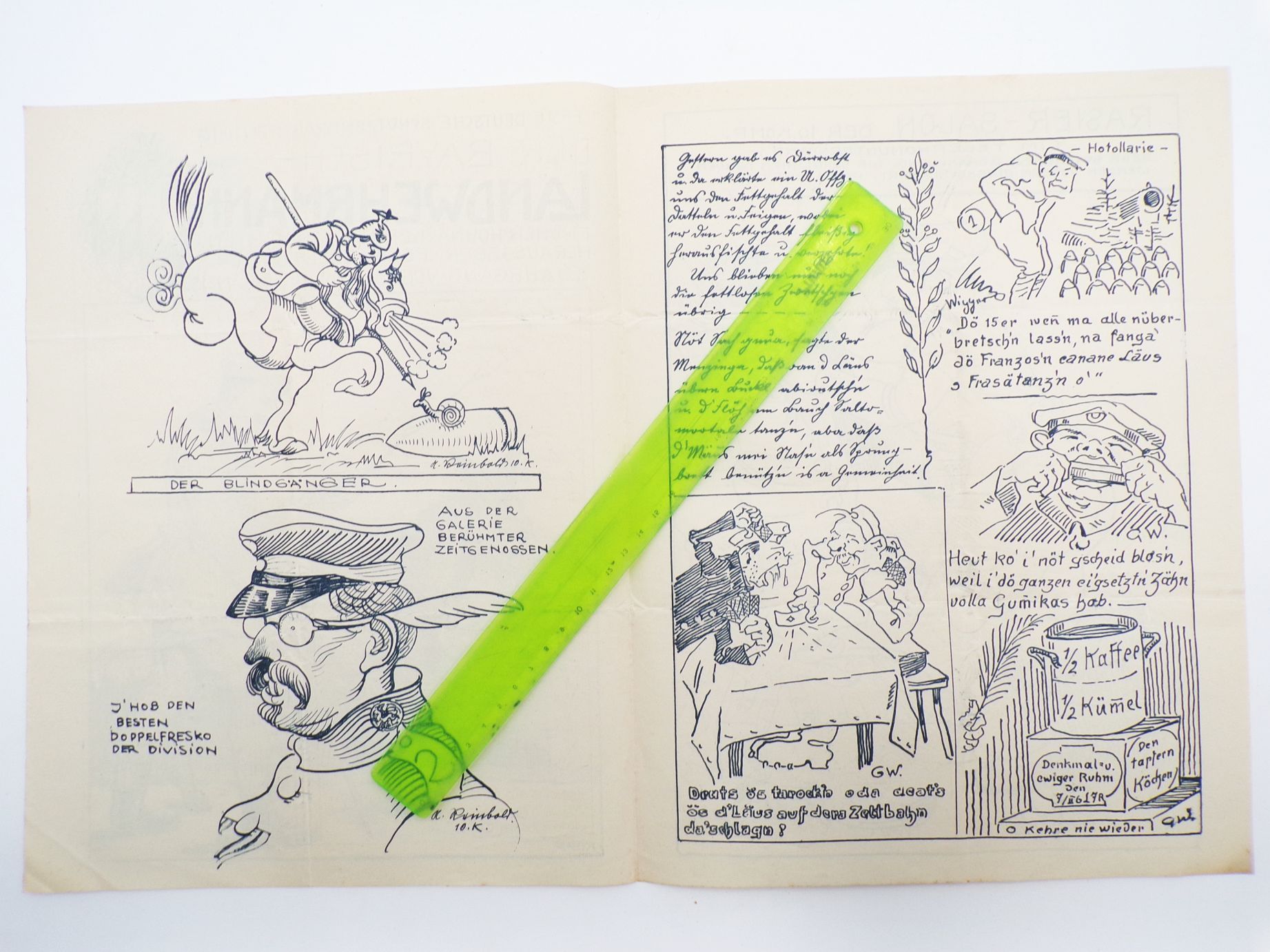 Der bayerische Landwehrmann No 15 Vogesen II Jahrgang 1916 Zeitung 1 Wk