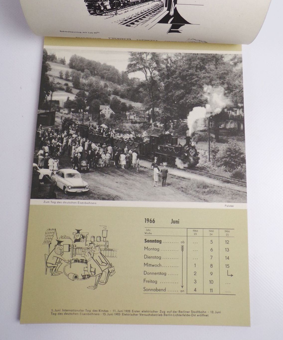 Alter Modelleisenbahn Kalender 1966 Geburtstagsgeschenk Alter Modelleisenbahn Kalender 1966 Geburtstagsgeschenk